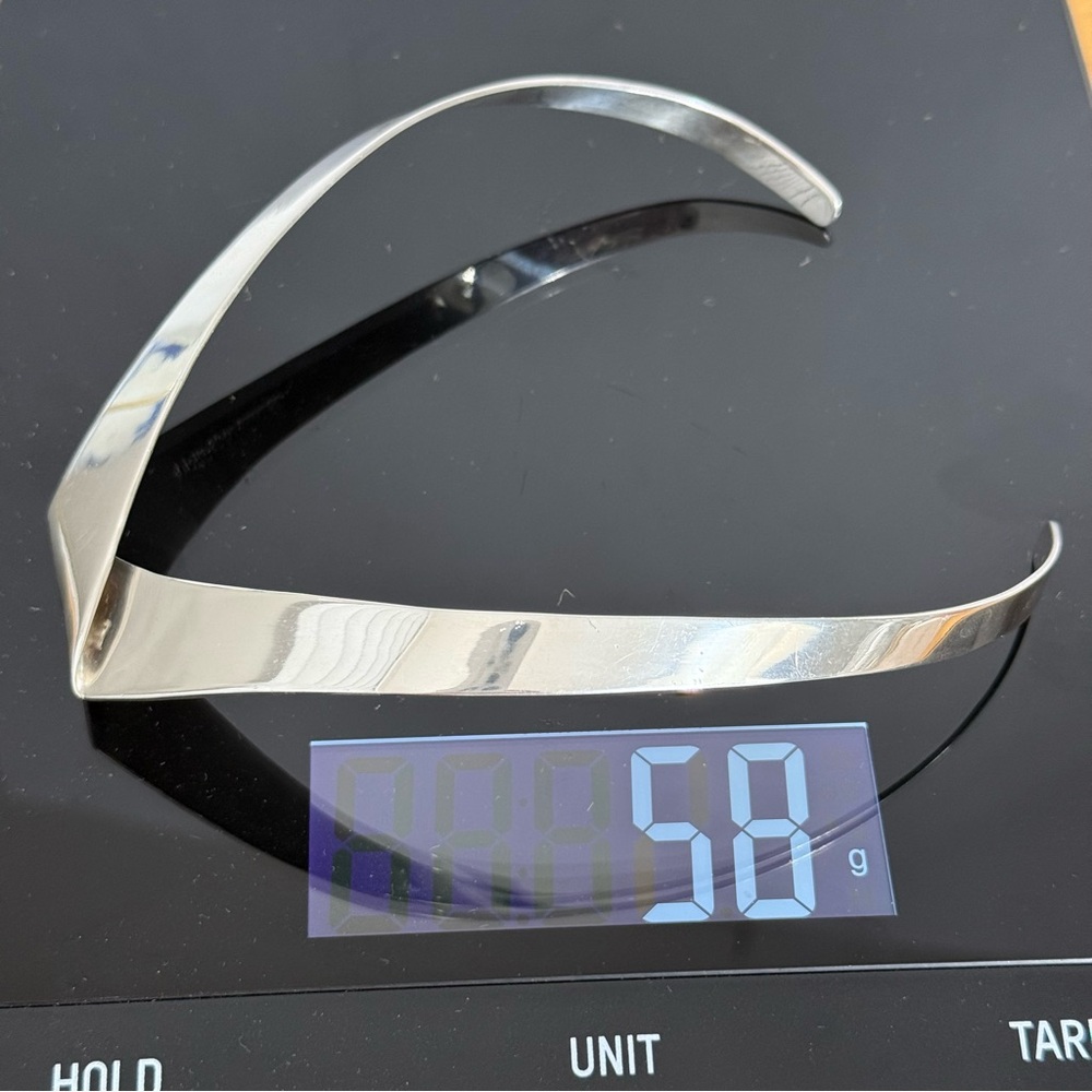 Vintage TAXCO 950 Mexico TO-96 ALICIA Sterling Silver Modernist Cuff Necklace - Picture 16 of 16